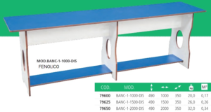 Banco de Vestuario de fenólico BANC-1-1000 FEN