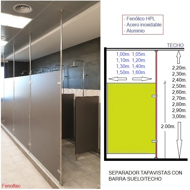 Fenoltec Separador-tapavistas-barra-suelo-techo-verde - Fenoltec